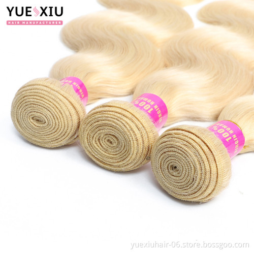 613 Blonde Body Wave Human Hair Brazilian Body Wave Virgin Cuticle Aligned Hair